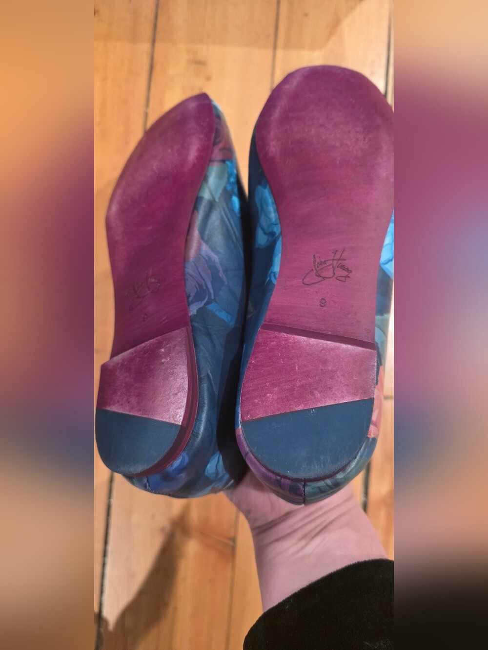 John Fluevog Women's Blue Signature Ballet Flats - Picture 5 of 7